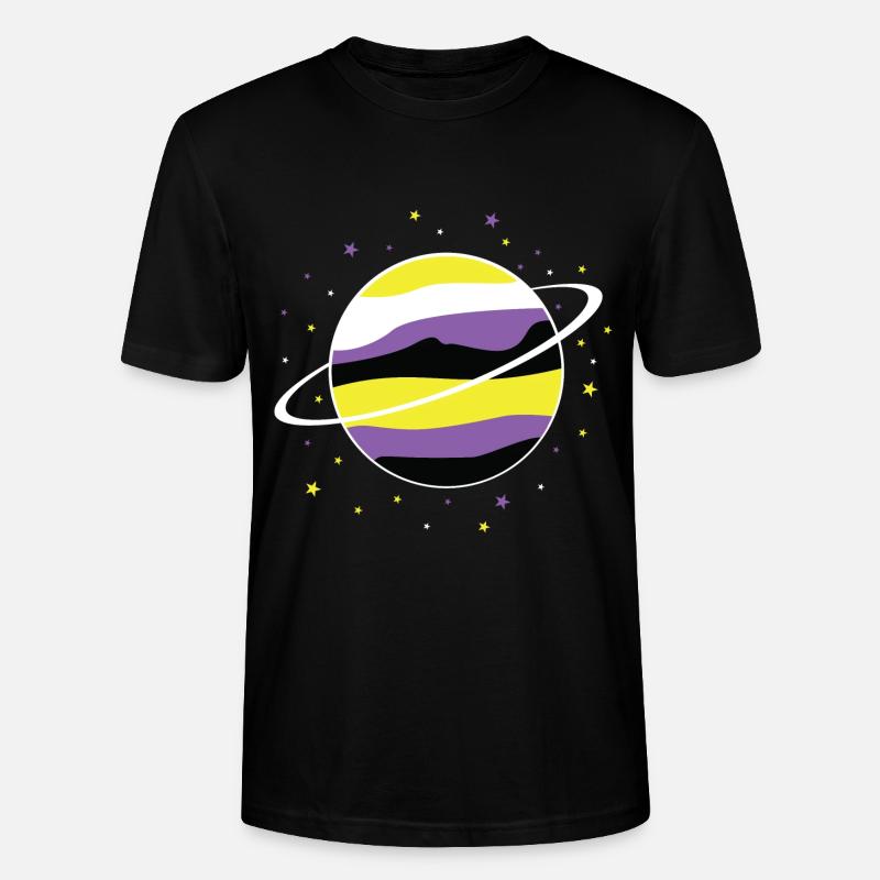 Nonbinary Planet Nonbinary Pride - Stanley/Stella CRAFTER Unisex Organic T-Shirt - black