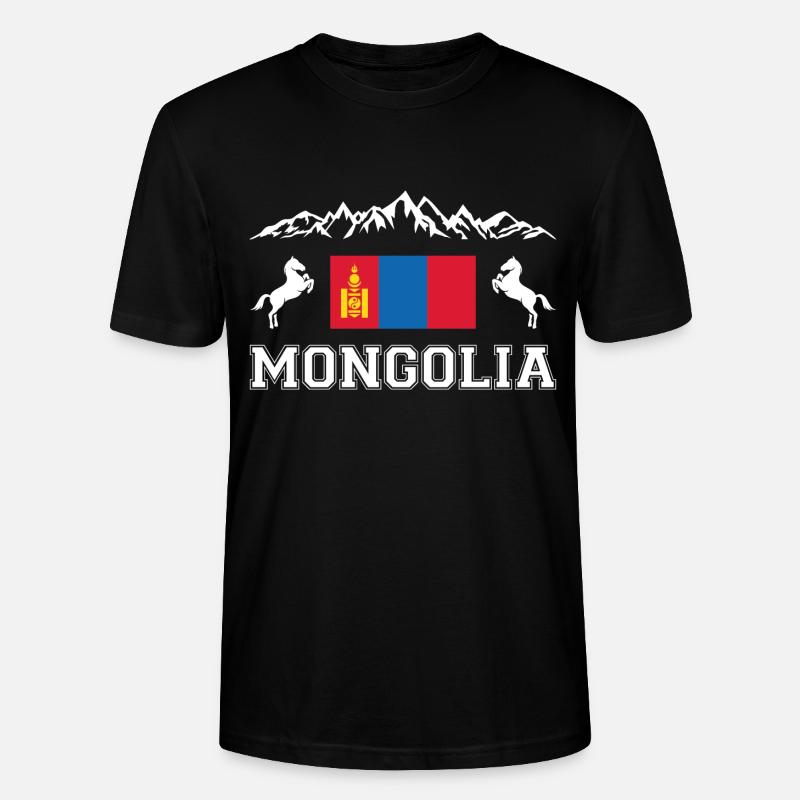 Mongolei - Stanley/Stella Unisex Bio-T-Shirt CRAFTER - Schwarz
