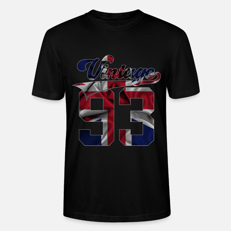 33E ANNIVERSAIRE MILLÉSIME BRITANNIQUE 1993 - T-shirt bio CRAFTER Stanley Stella Unisexe - noir