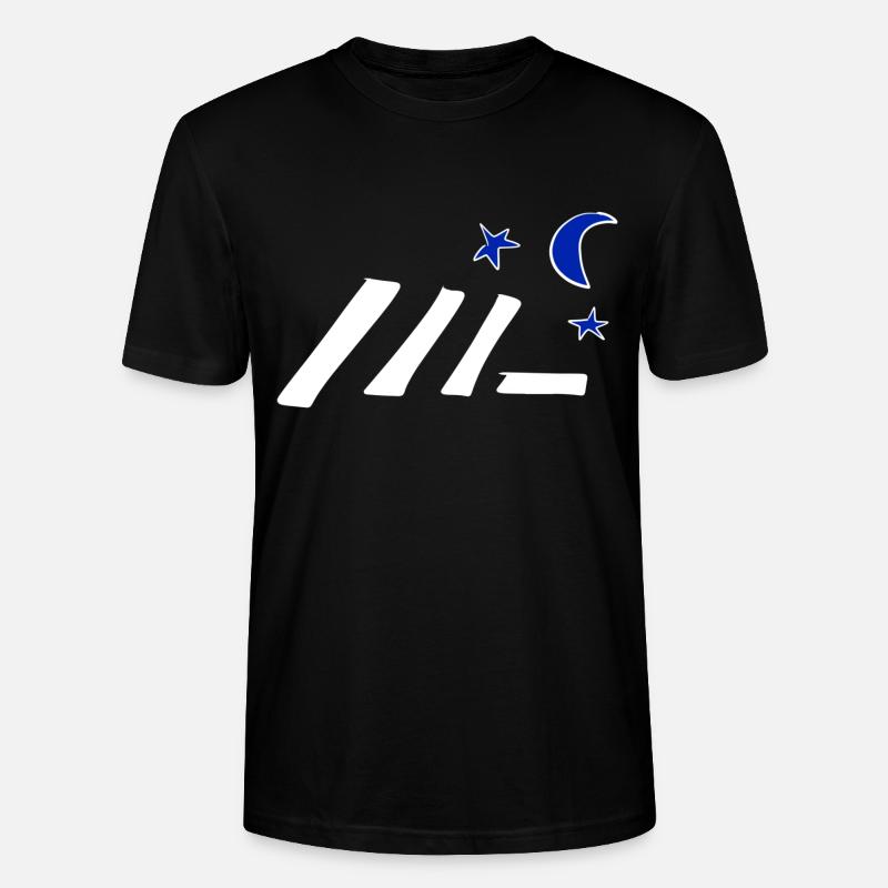 symbole étoile lune lignes - T-shirt bio CRAFTER Stanley Stella Unisexe - noir