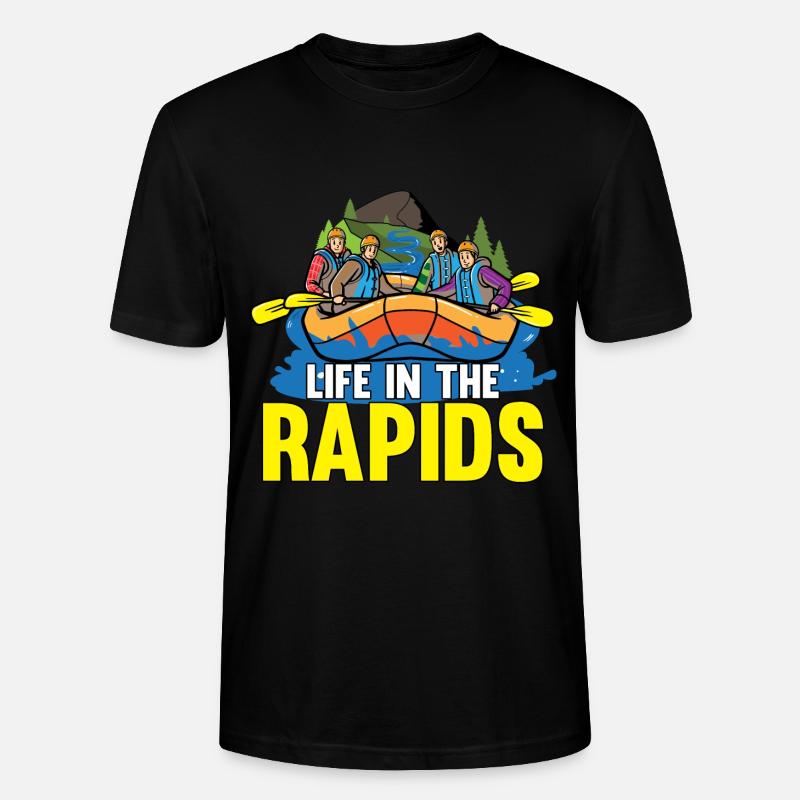 Rafting Canoë Kayak d’eau vive - T-shirt bio CRAFTER Stanley Stella Unisexe - noir