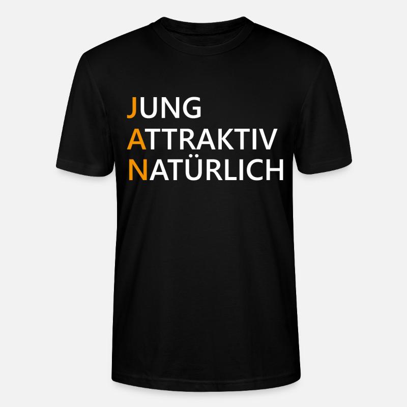 Jan Name Geschenk - Stanley/Stella Unisex Bio-T-Shirt CRAFTER - Schwarz
