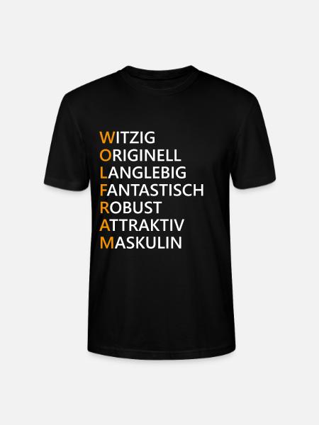 Wolfram Name Geschenk - Stanley/Stella Unisex Bio-T-Shirt CRAFTER - Schwarz