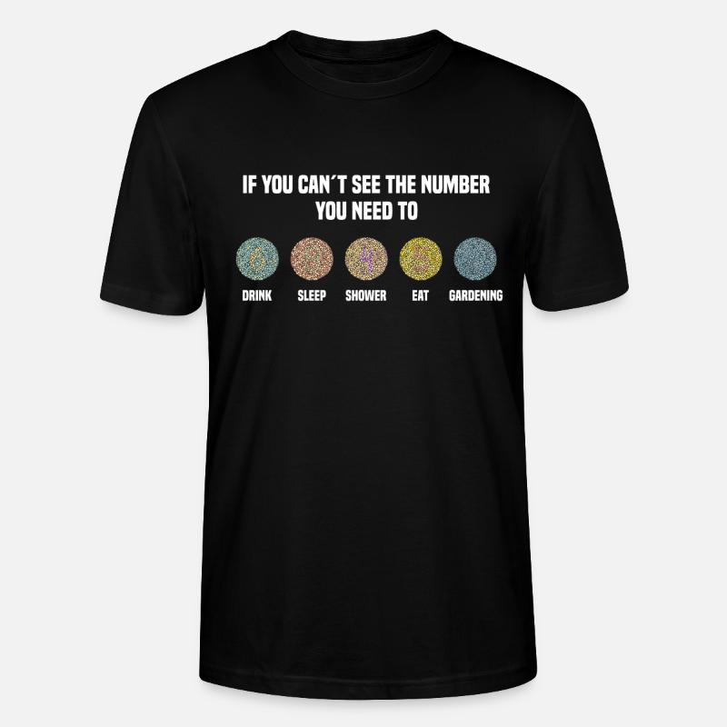 Numéros d’Ishihara - Jardinage - T-shirt bio CRAFTER Stanley Stella Unisexe - noir