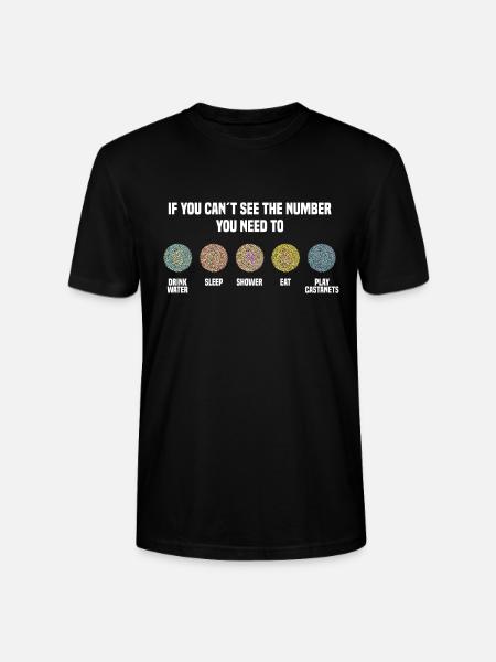 Ishihara Numbers - Play Castanets - Stanley/Stella Unisex Bio-T-Shirt CRAFTER - Schwarz