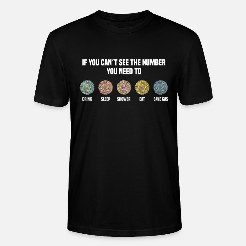 Ishihara Numbers - Save Gas - Stanley/Stella Unisex Bio-T-Shirt CRAFTER - Schwarz