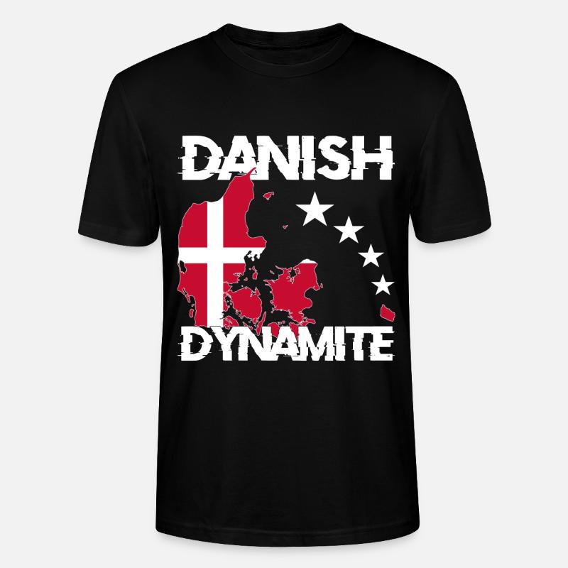 Dänemark Flagge danish dynamite Geschenk - Stanley/Stella Unisex Bio-T-Shirt CRAFTER - Schwarz