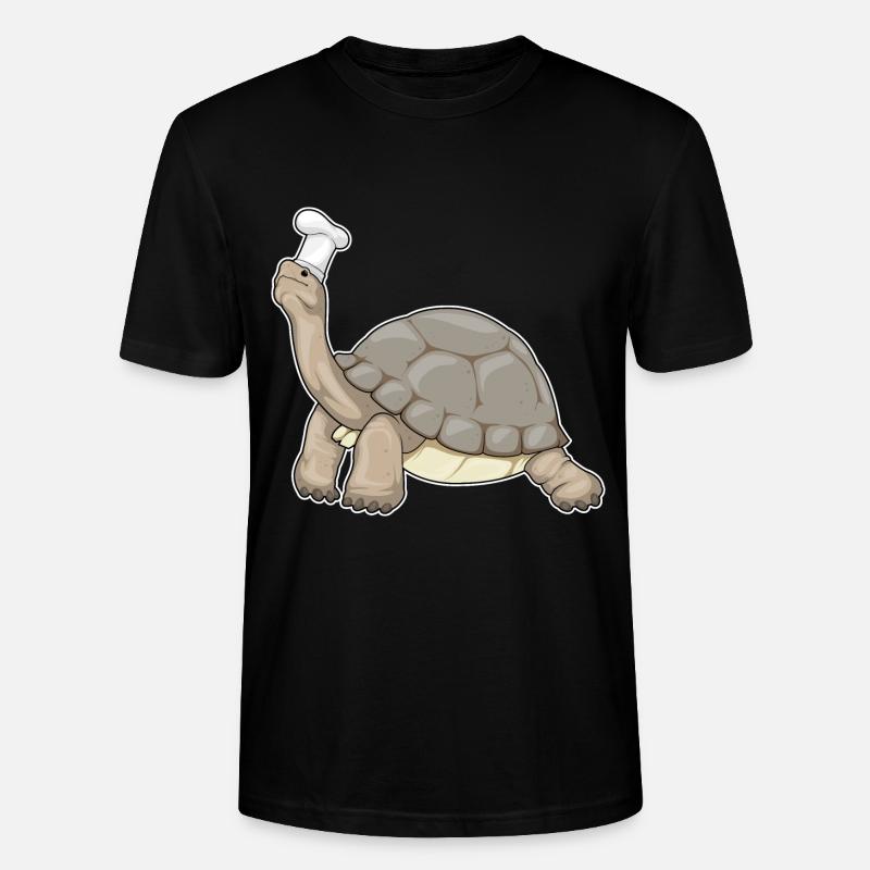 Turtle Chef Chef Hat - Stanley/Stella CRAFTER Unisex Organic T-Shirt - black