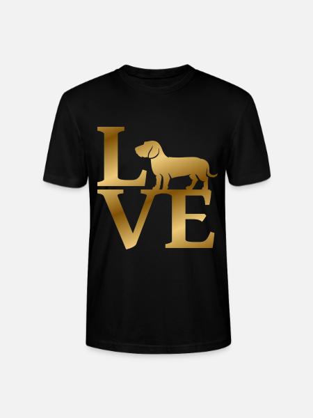 Love Dachshund - Stanley/Stella CRAFTER Unisex Organic T-Shirt - black