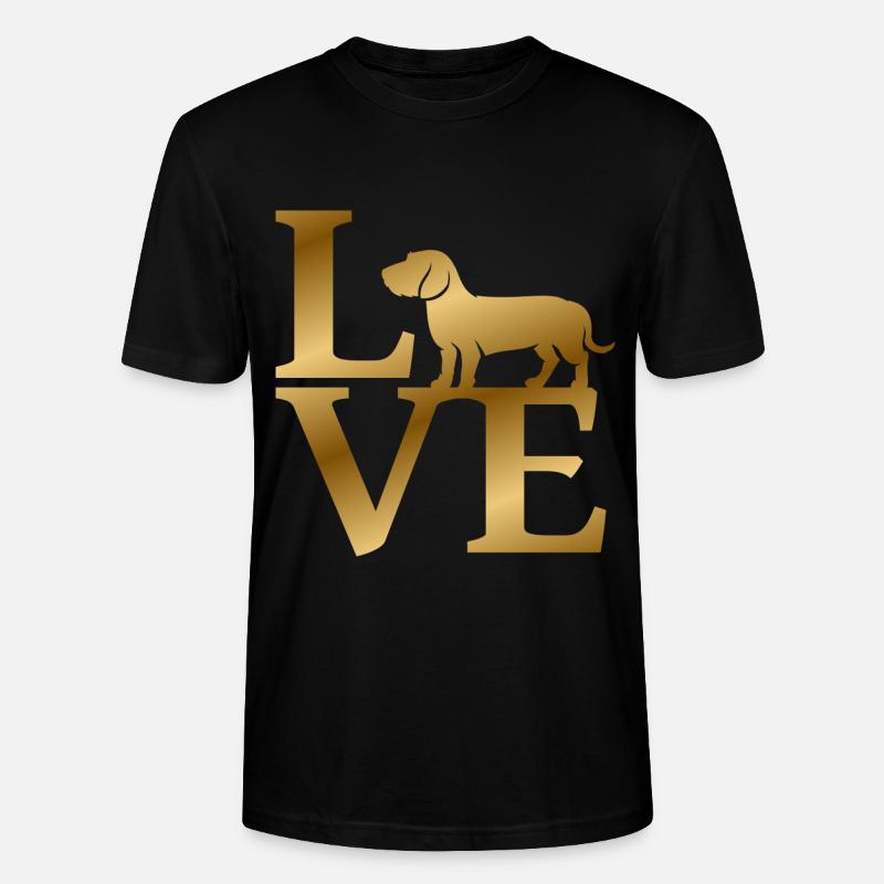 Love Dackel - Stanley/Stella Unisex Bio-T-Shirt CRAFTER - Schwarz
