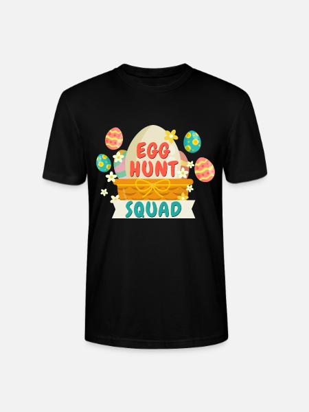 Egg Hunt Squad Easter Egg - Stanley/Stella CRAFTER Unisex Organic T-Shirt - black