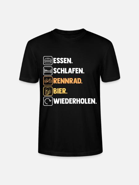 Fahrrad Rennradfahrer Rennrad - Stanley/Stella Unisex Bio-T-Shirt CRAFTER - Schwarz
