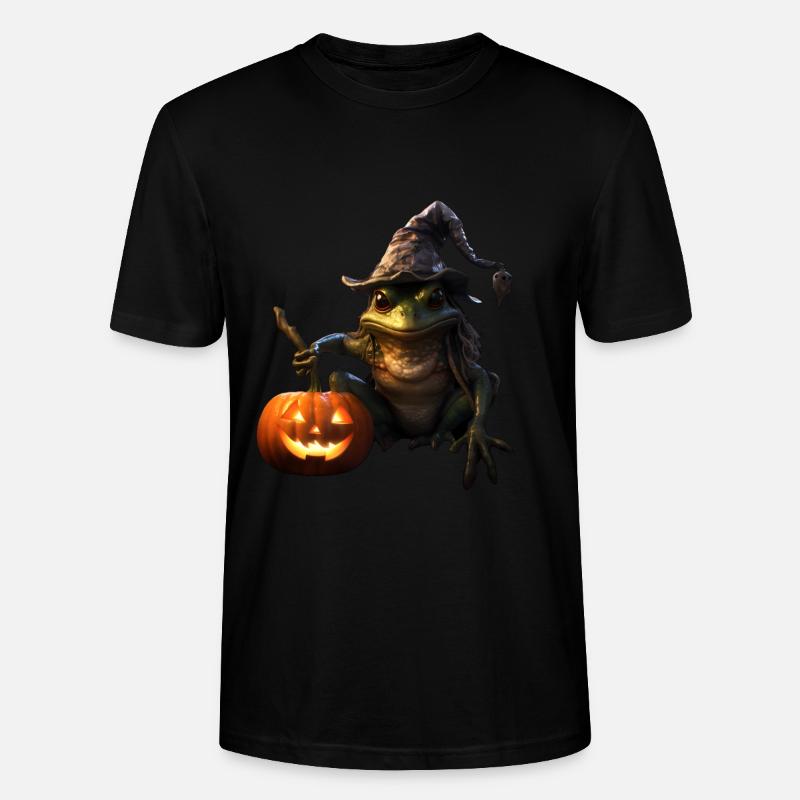 Halloween Witch Toad - Stanley/Stella CRAFTER Unisex Organic T-Shirt - black
