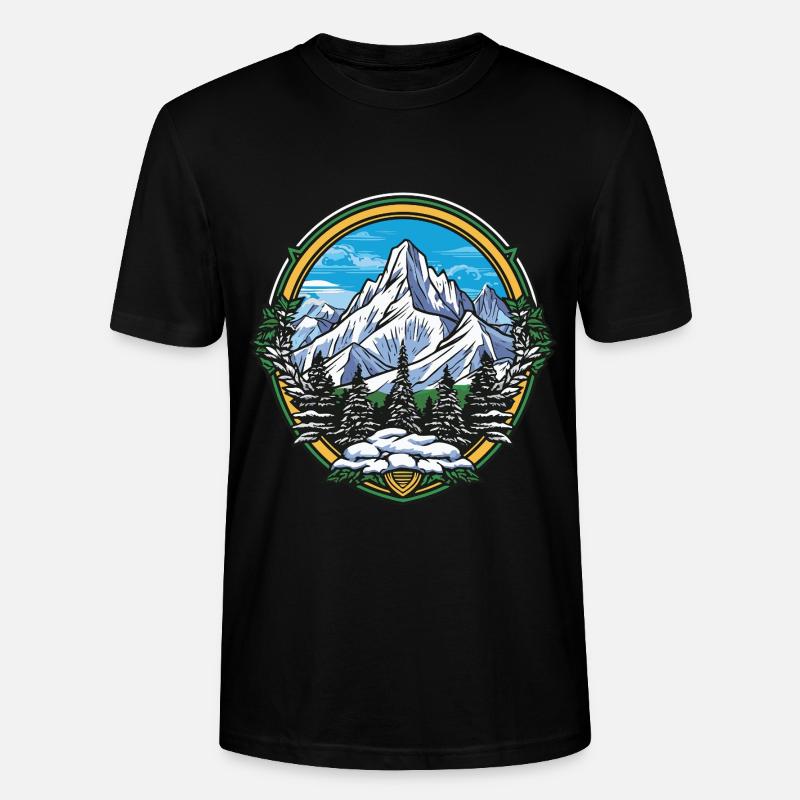 Eisberge Bergsteigen Schild - Stanley/Stella Unisex Bio-T-Shirt CRAFTER - Schwarz