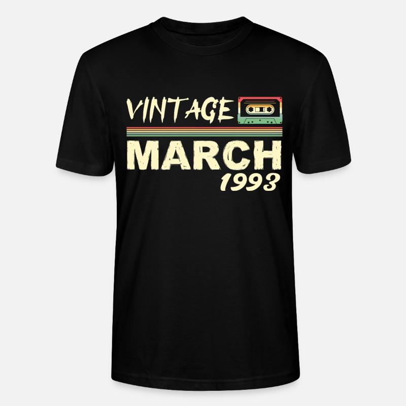 Mars 1993 - March 1993 - T-shirt bio CRAFTER Stanley Stella Unisexe - noir