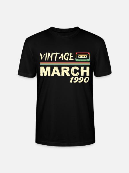 March 1990 - March 1990 - Stanley/Stella CRAFTER Unisex Organic T-Shirt - black