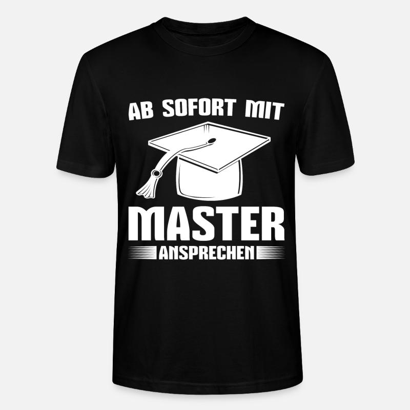 Masterprüfung bestanden Mastertitel Master - Stanley/Stella Unisex Bio-T-Shirt CRAFTER - Schwarz