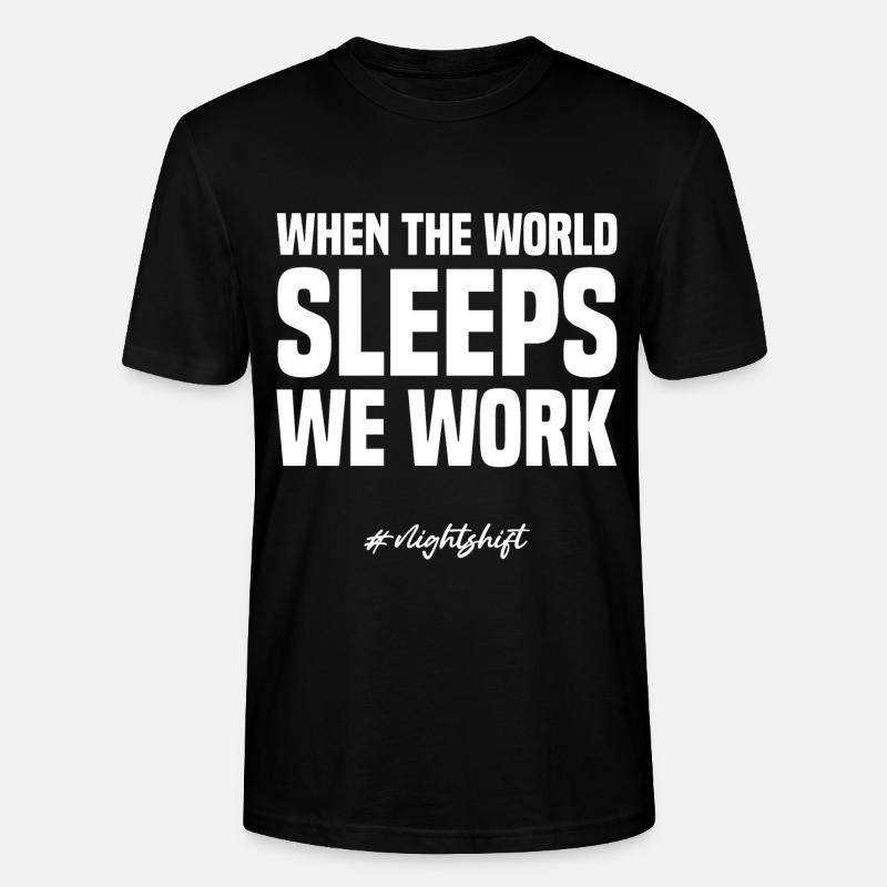 Nachtarbeiter - Stanley/Stella Unisex Bio-T-Shirt CRAFTER - Schwarz