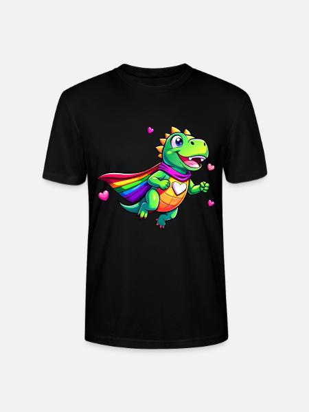 Superhero Dino - Stanley/Stella CRAFTER Unisex Organic T-Shirt - black