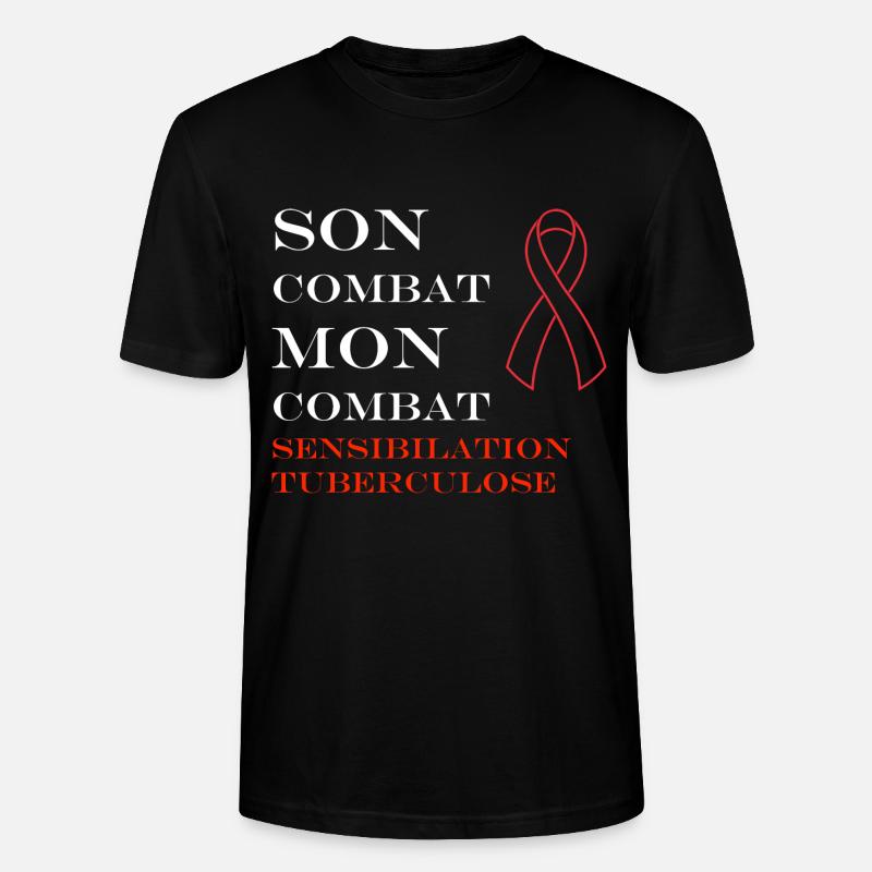 Sensibilisation à la tuberculose - T-shirt bio CRAFTER Stanley Stella Unisexe - noir