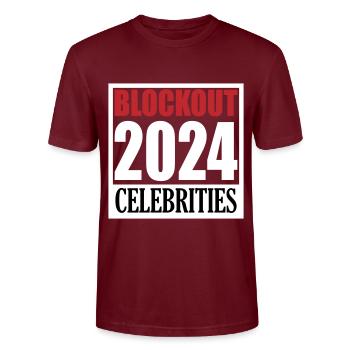 Blockout Celebrities 2024 | Farben änderbar - Stanley/Stella Unisex Bio-T-Shirt CRAFTER - Burgunderrot - Vorne - Alina (178cm) & Michal (187cm)