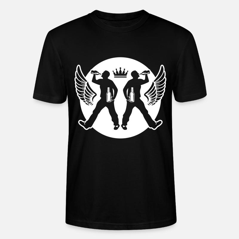 Drinking Bier Silhouette - Stanley/Stella Unisex Bio-T-Shirt CRAFTER - Schwarz