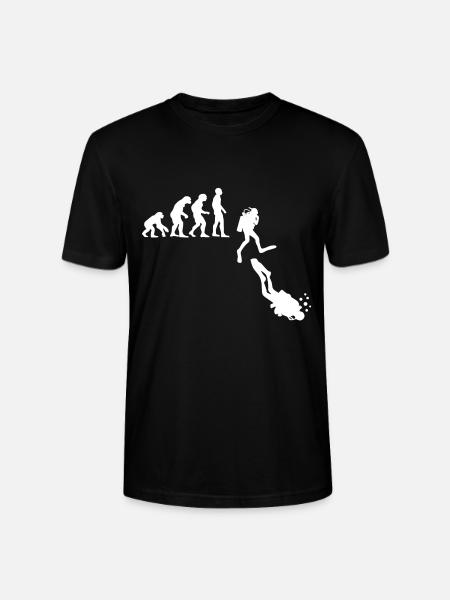 Scuba Diving Evolution - Stanley/Stella CRAFTER Unisex Organic T-Shirt - black