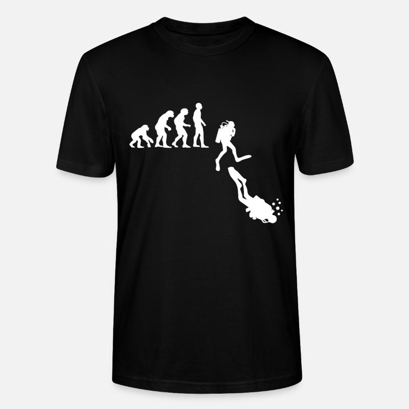 Evolution des Gerätetauchens - Stanley/Stella Unisex Bio-T-Shirt CRAFTER - Schwarz