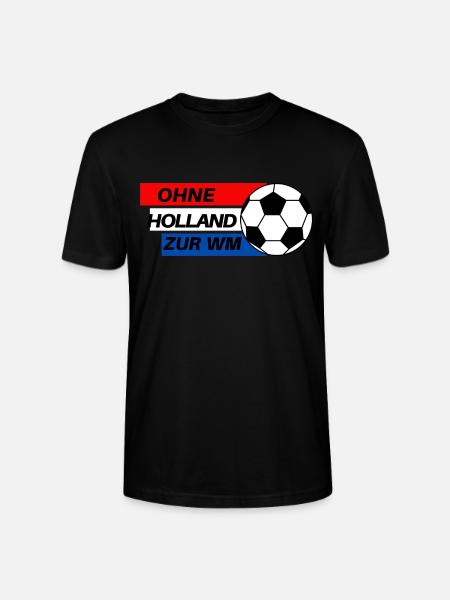 Ohne Holland zur WM - Stanley/Stella Unisex Bio-T-Shirt CRAFTER - Schwarz