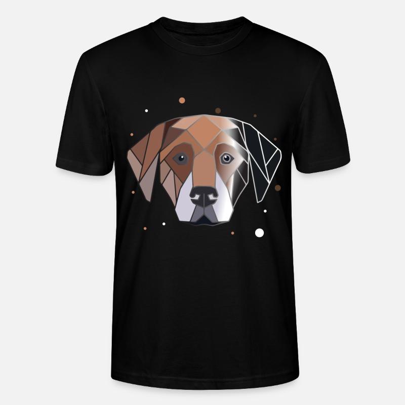 Hund Polygon - Stanley/Stella Unisex Bio-T-Shirt CRAFTER - Schwarz