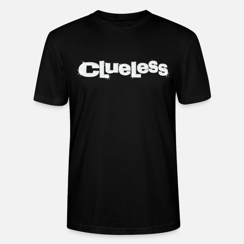 Clueless Logo Pailleté - T-shirt bio CRAFTER Stanley Stella Unisexe - noir