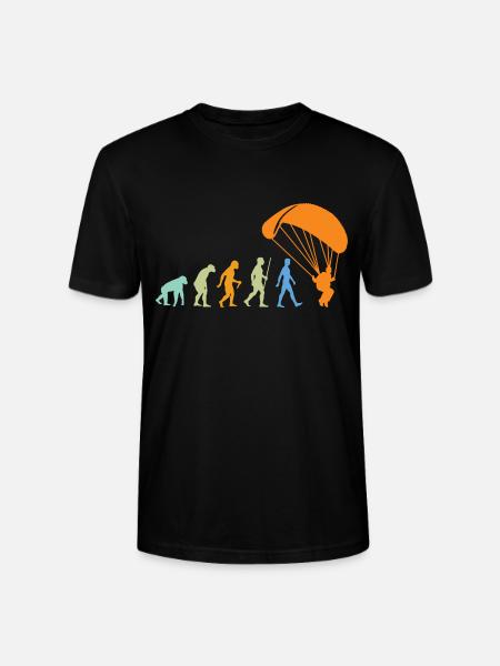 Skydiving Parachuting Parachute - Stanley/Stella CRAFTER Unisex Organic T-Shirt - black