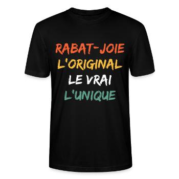 Rabat joie - T-shirt bio CRAFTER Stanley Stella Unisexe - noir - Devant - Alina (178cm) & Michal (187cm)