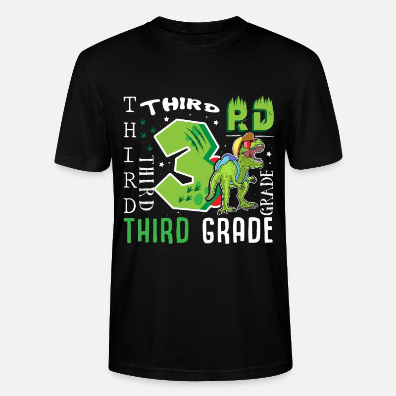 3rd class Dino T-Rex - Stanley/Stella CRAFTER Unisex Organic T-Shirt - black