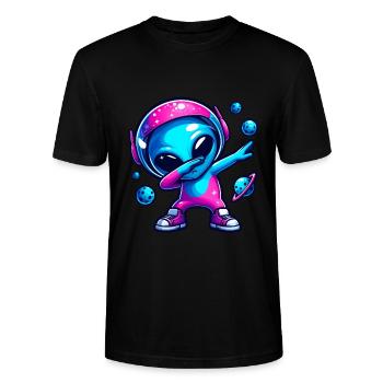 Alien Dab Danse D’anniversaire - T-shirt bio CRAFTER Stanley Stella Unisexe - noir - Devant - Alina (178cm) & Michal (187cm)