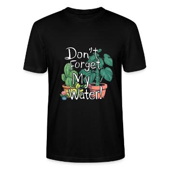 N’oubliez pas mon Water Garden Design - T-shirt bio CRAFTER Stanley Stella Unisexe - noir - Devant - Alina (178cm) & Michal (187cm)