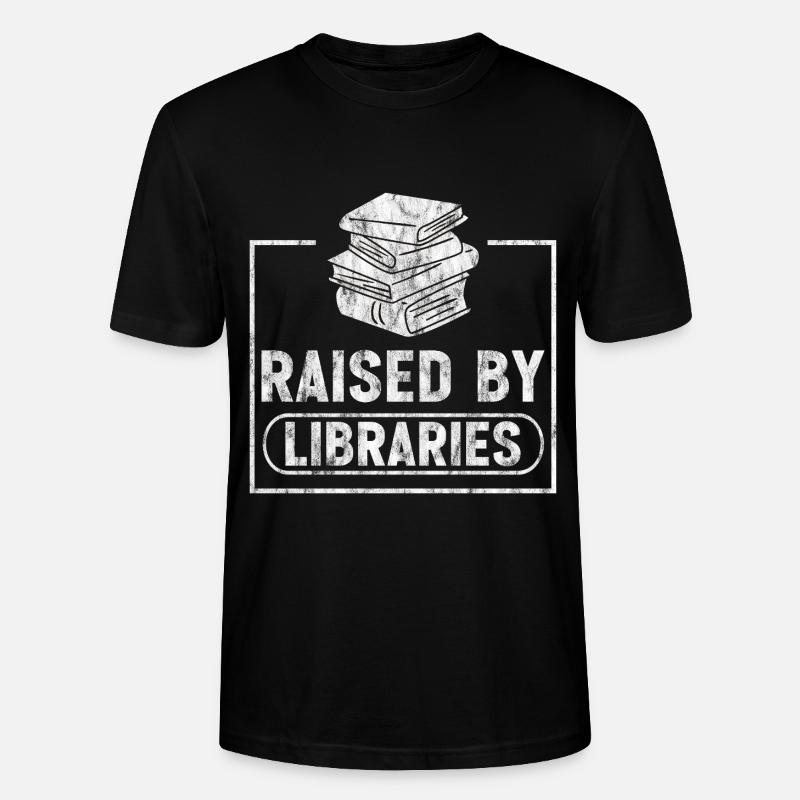 Raised By Libraries 3 - Stanley/Stella Unisex Bio-T-Shirt CRAFTER - Schwarz