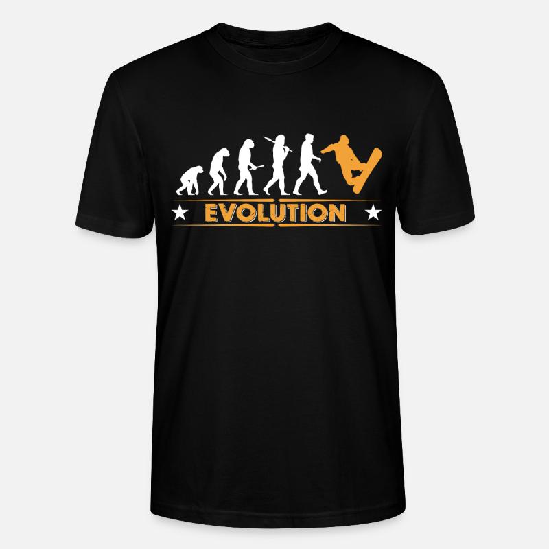 Snowboard Evolution - orange/weiss - T-shirt bio CRAFTER Stanley Stella Unisexe - noir