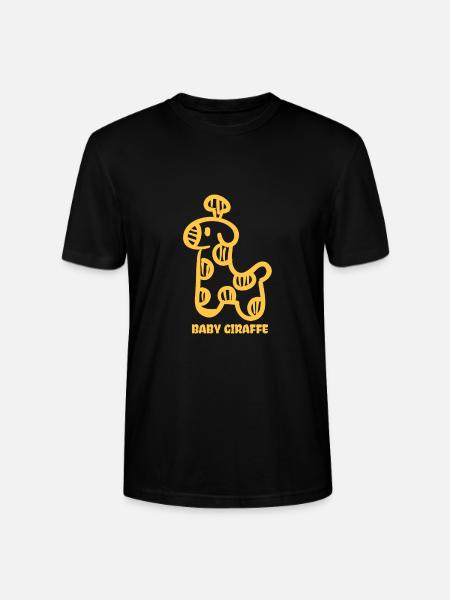 Baby giraffe - Stanley/Stella CRAFTER Unisex Organic T-Shirt - black