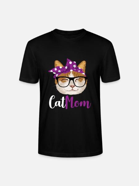 Cat mom / cats mom - Stanley/Stella CRAFTER Unisex Organic T-Shirt - black
