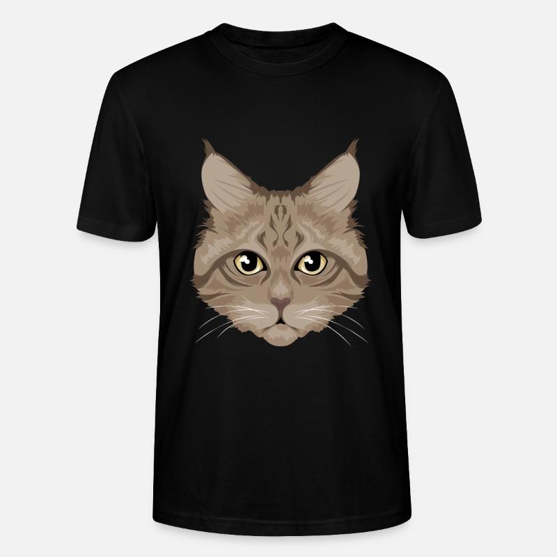 Brown Cat / Katze - Stanley/Stella Unisex Bio-T-Shirt CRAFTER - Schwarz