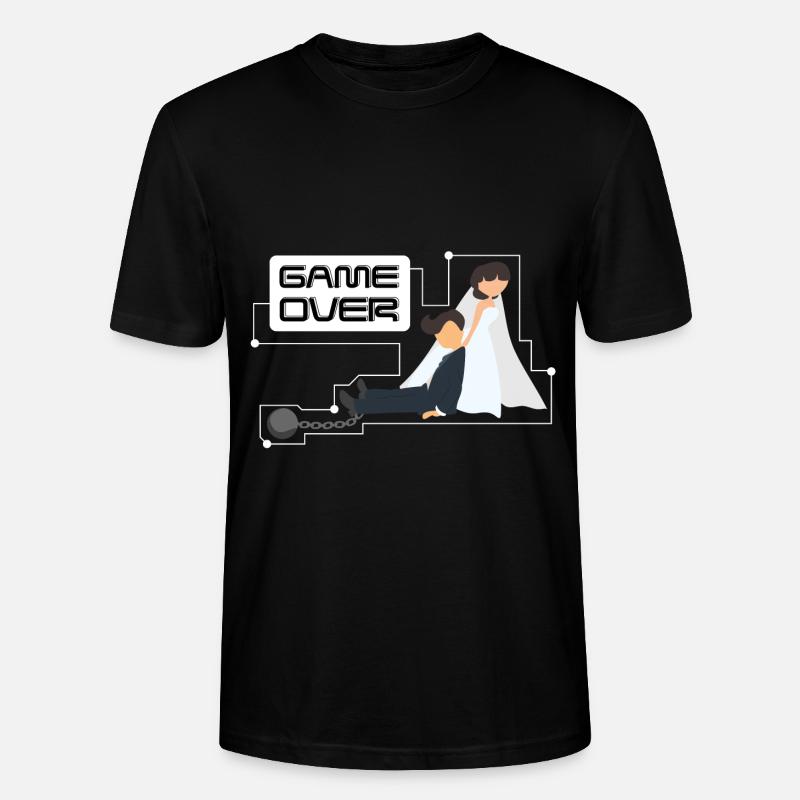 Junggesellenabschied Bachelor Game Over - Stanley/Stella Unisex Bio-T-Shirt CRAFTER - Schwarz