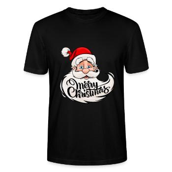 Noël Santa Claus / Noël - T-shirt bio CRAFTER Stanley Stella Unisexe - noir - Devant - Alina (178cm) & Michal (187cm)
