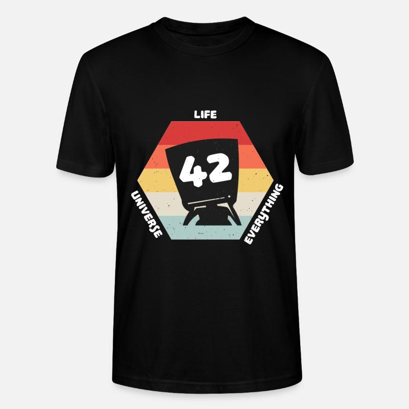 Antwort 42 - Stanley/Stella Unisex Bio-T-Shirt CRAFTER - Schwarz