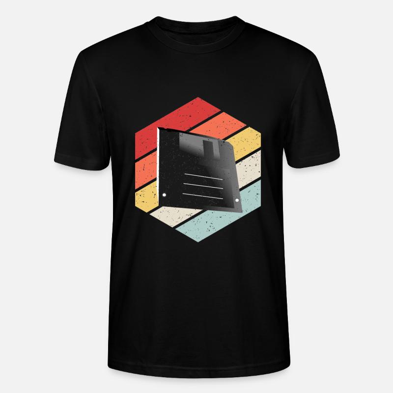 Diskette Floppy Disk - Stanley/Stella CRAFTER Unisex Organic T-Shirt - black