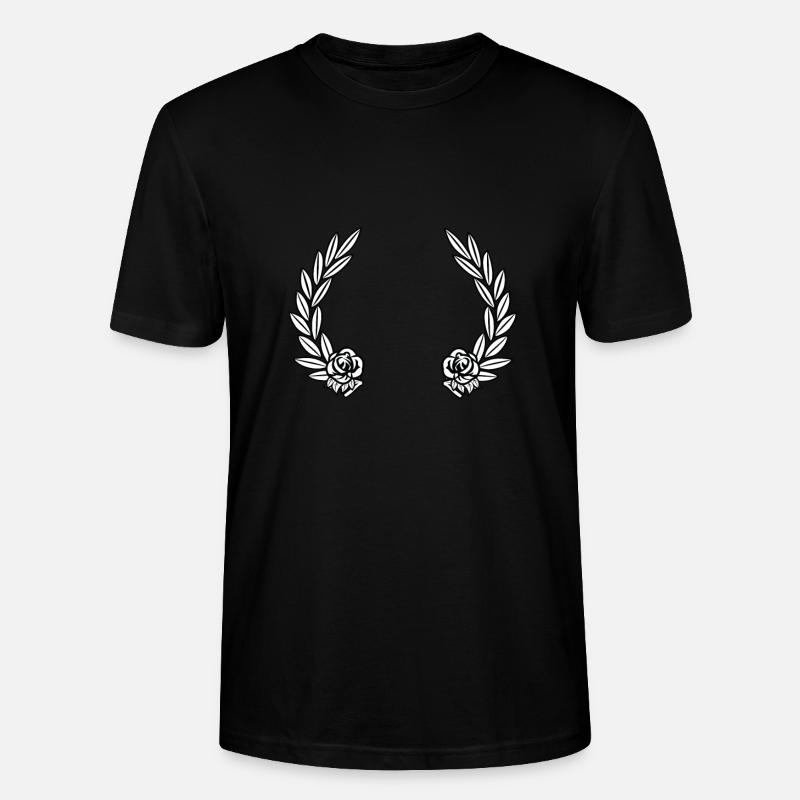 Lorbeerkranz mit Rosen - Stanley/Stella Unisex Bio-T-Shirt CRAFTER - Schwarz