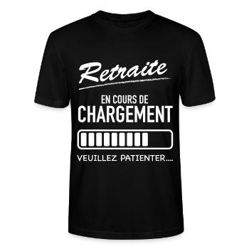 Retraite en cours de téléchargement - T-shirt bio CRAFTER Stanley Stella Unisexe - noir - Devant - Alina (178cm) & Michal (187cm)