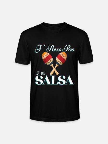 je peux pas j'ai salsa - T-shirt bio CRAFTER Stanley Stella Unisexe - noir