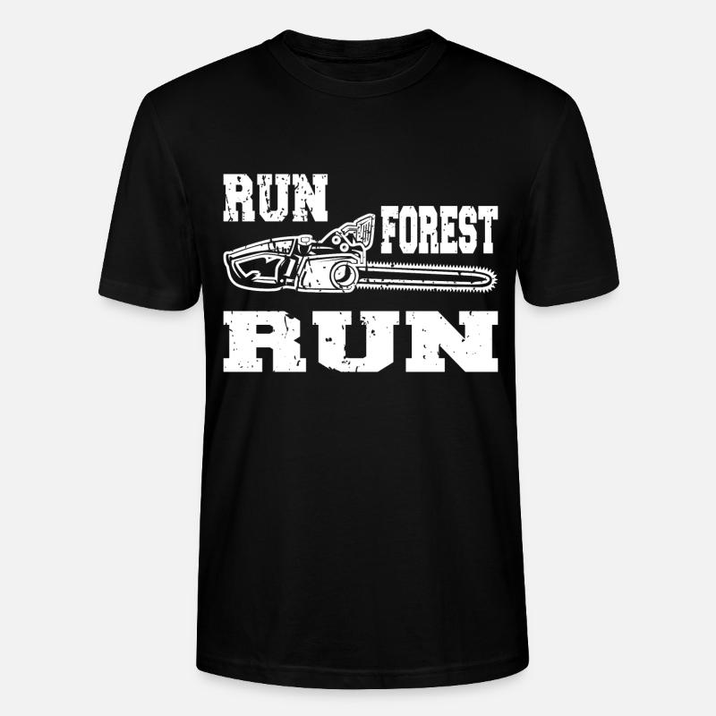 RUN FOREST RUN - Stanley/Stella CRAFTER Unisex Organic T-Shirt - black
