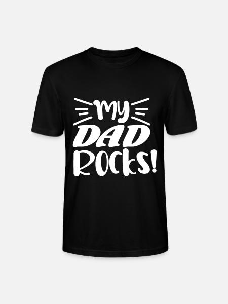 My dad rocks - Stanley/Stella CRAFTER Unisex Organic T-Shirt - black